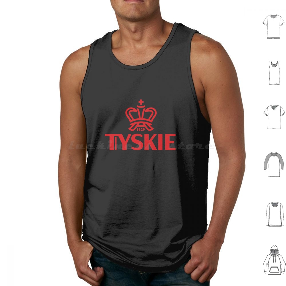 Wine Vodka Beer - Tyskie Tanktops mit Aufdruck aus Baumwolle