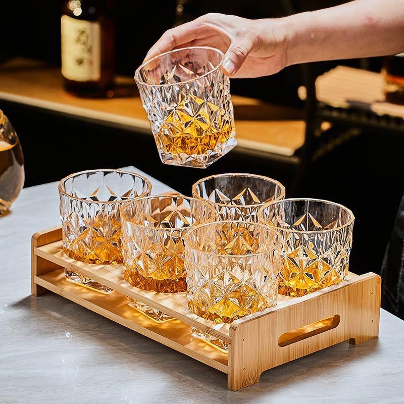 Retro Geschnitzter Glas-Whiske – Wine Beer Glass Set Bewertung und Preis