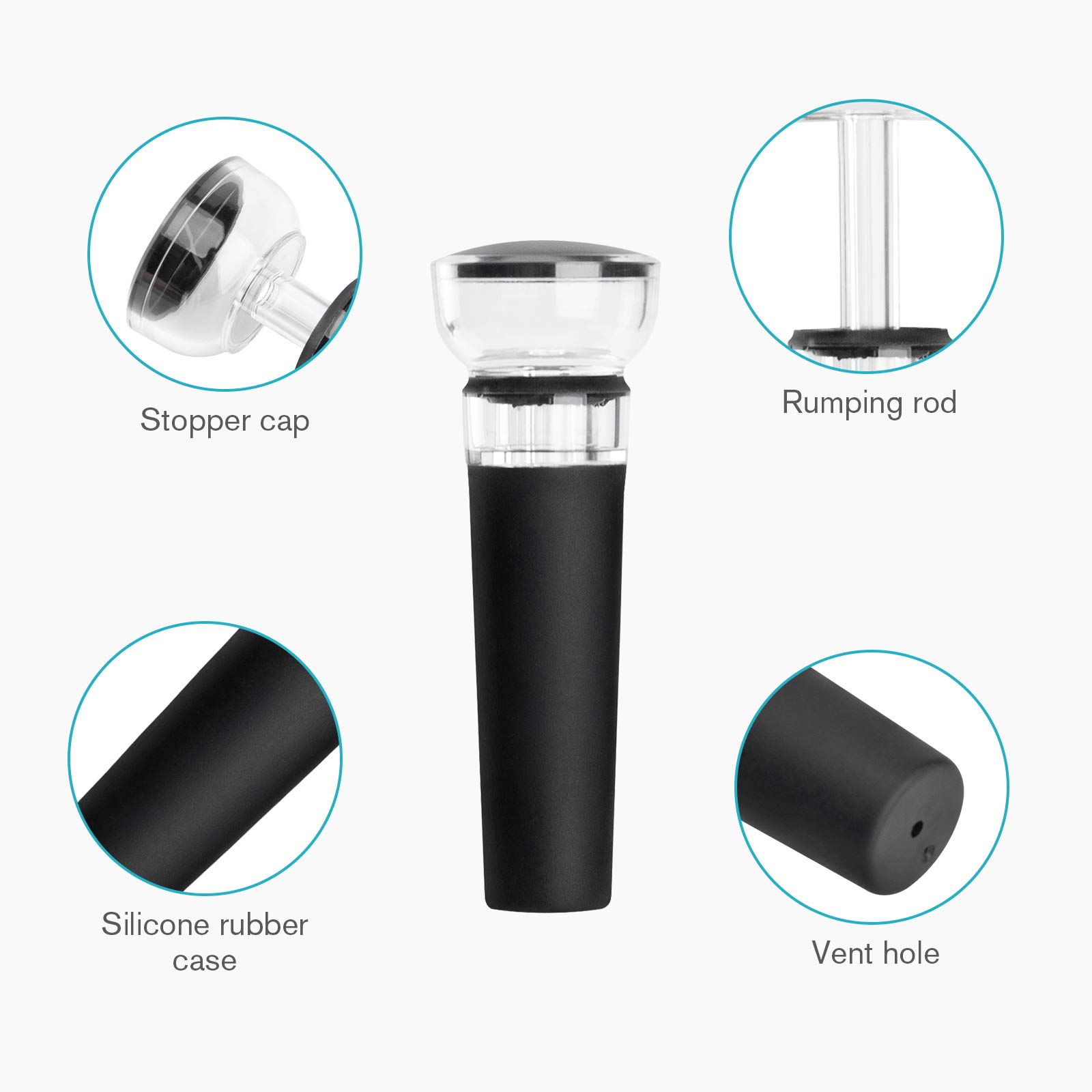 4er-Pack Weinverschlüsse mit e – Wine Stopper Vacuum Bewertung und Preis